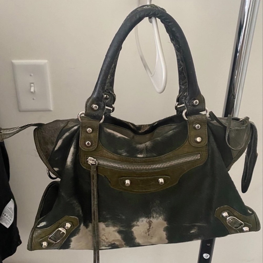 Pony hair balenciaga City bag